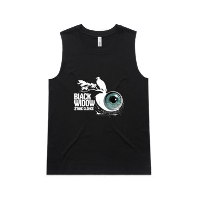 Black Widow Women's Singlet - White Design Thumbnail